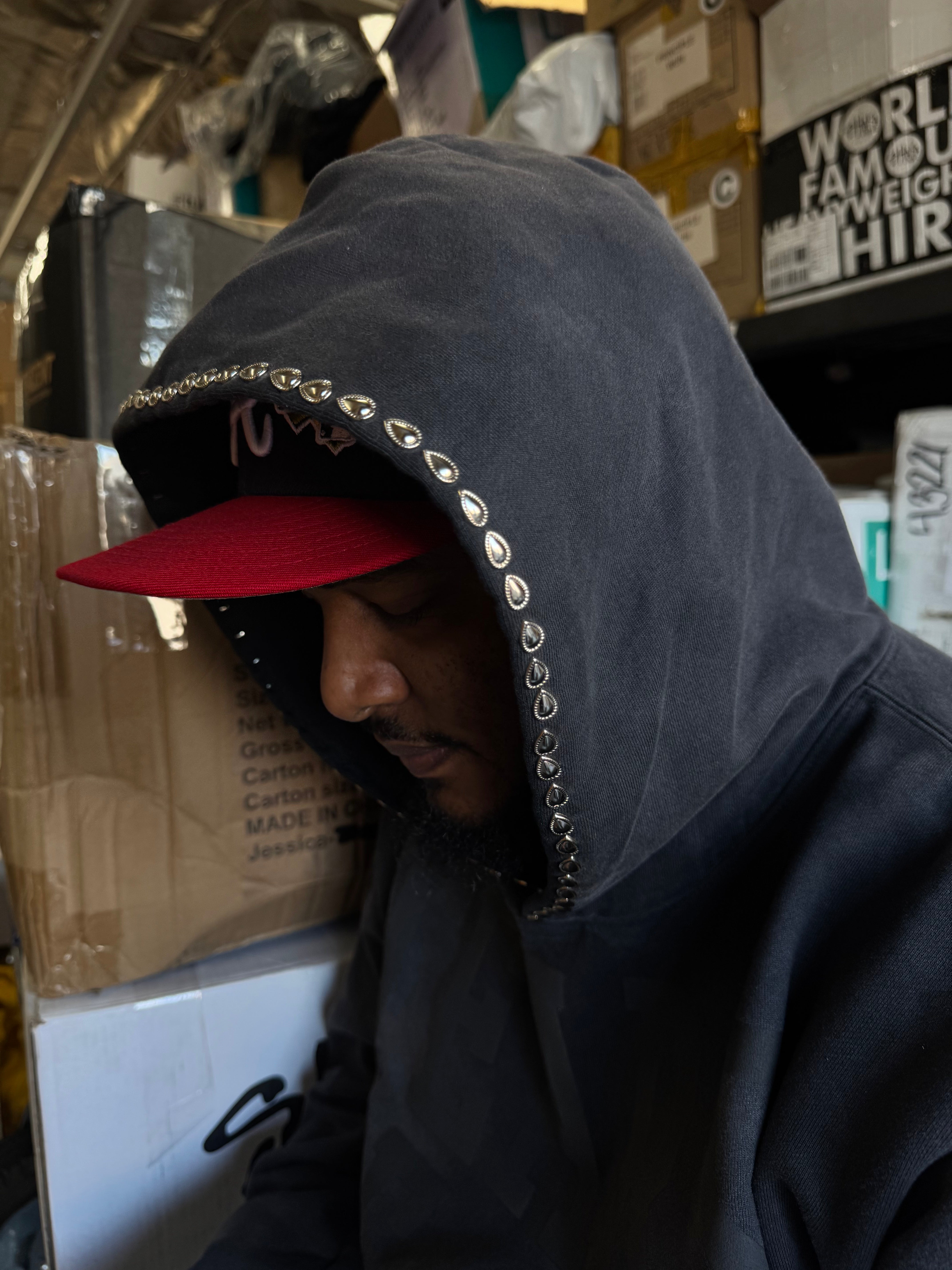 TEARS STONED WASHED HOODIE