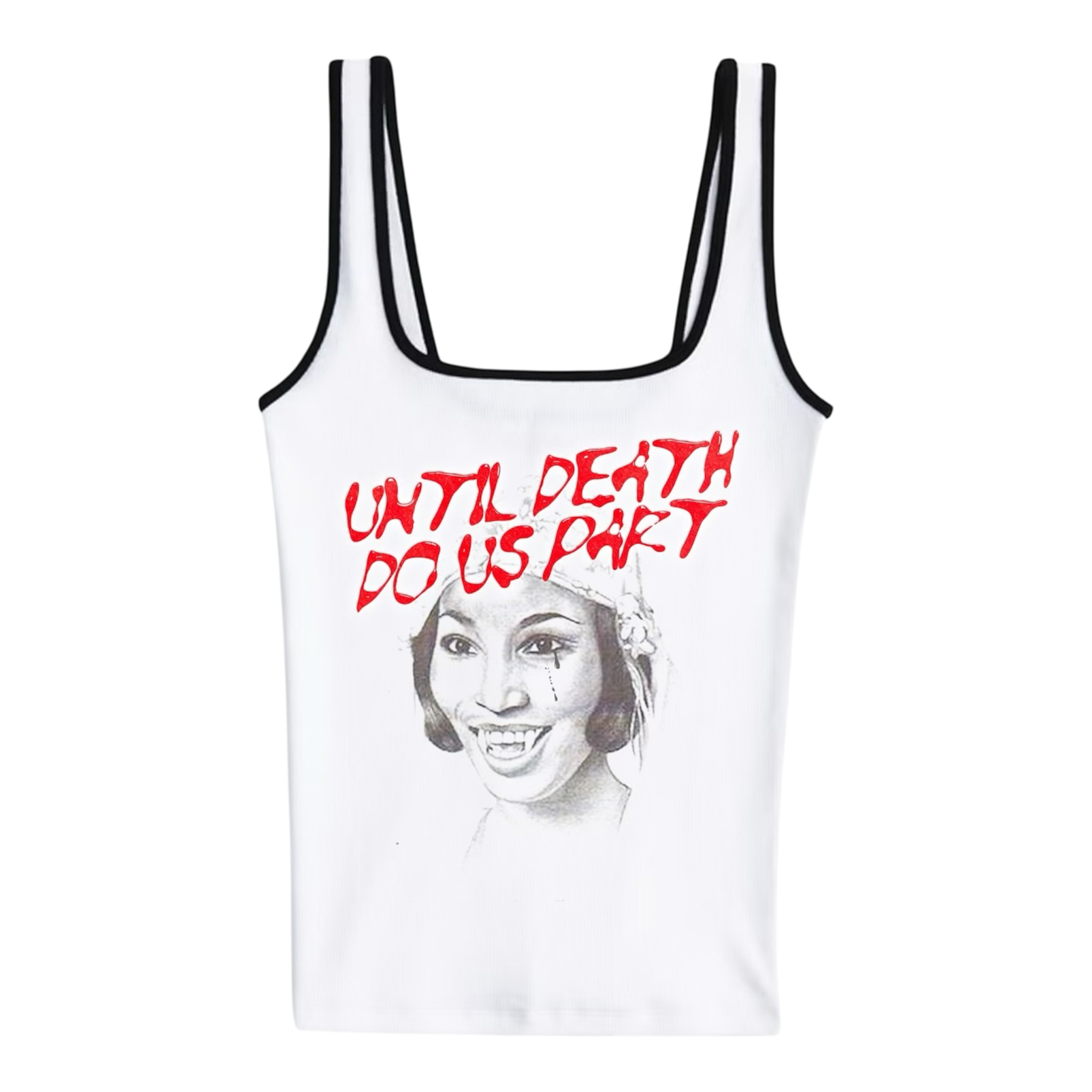 UNTIL DEATH DO US PART RIB CROP TANK