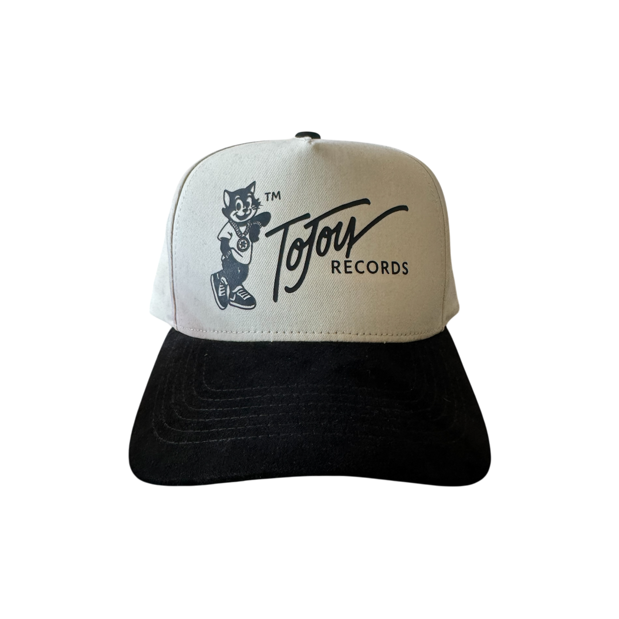 TOJOY RECORDS HAT (CREAM + SUEDE BLK)