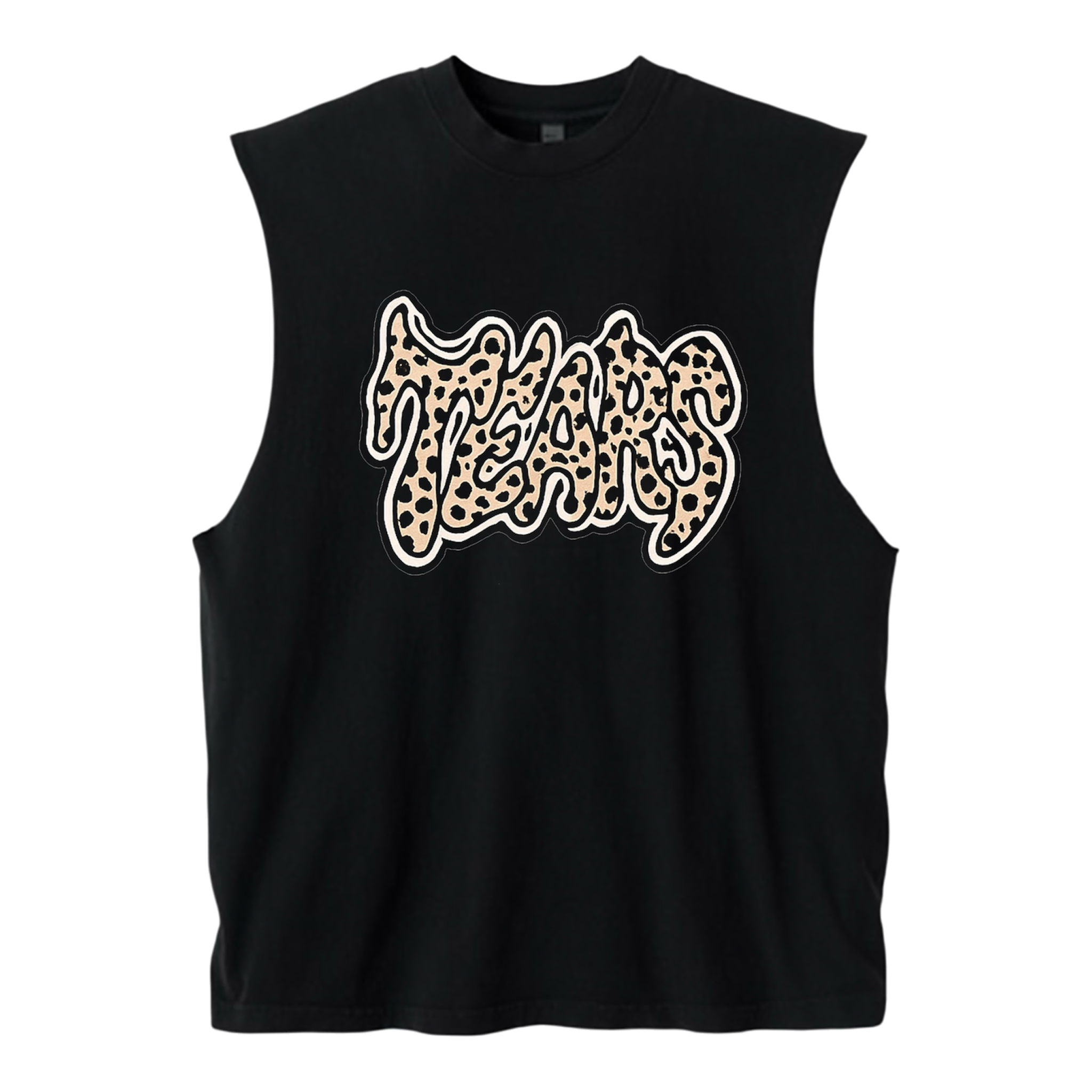 CHEETAH PRINT TANK (BLK)