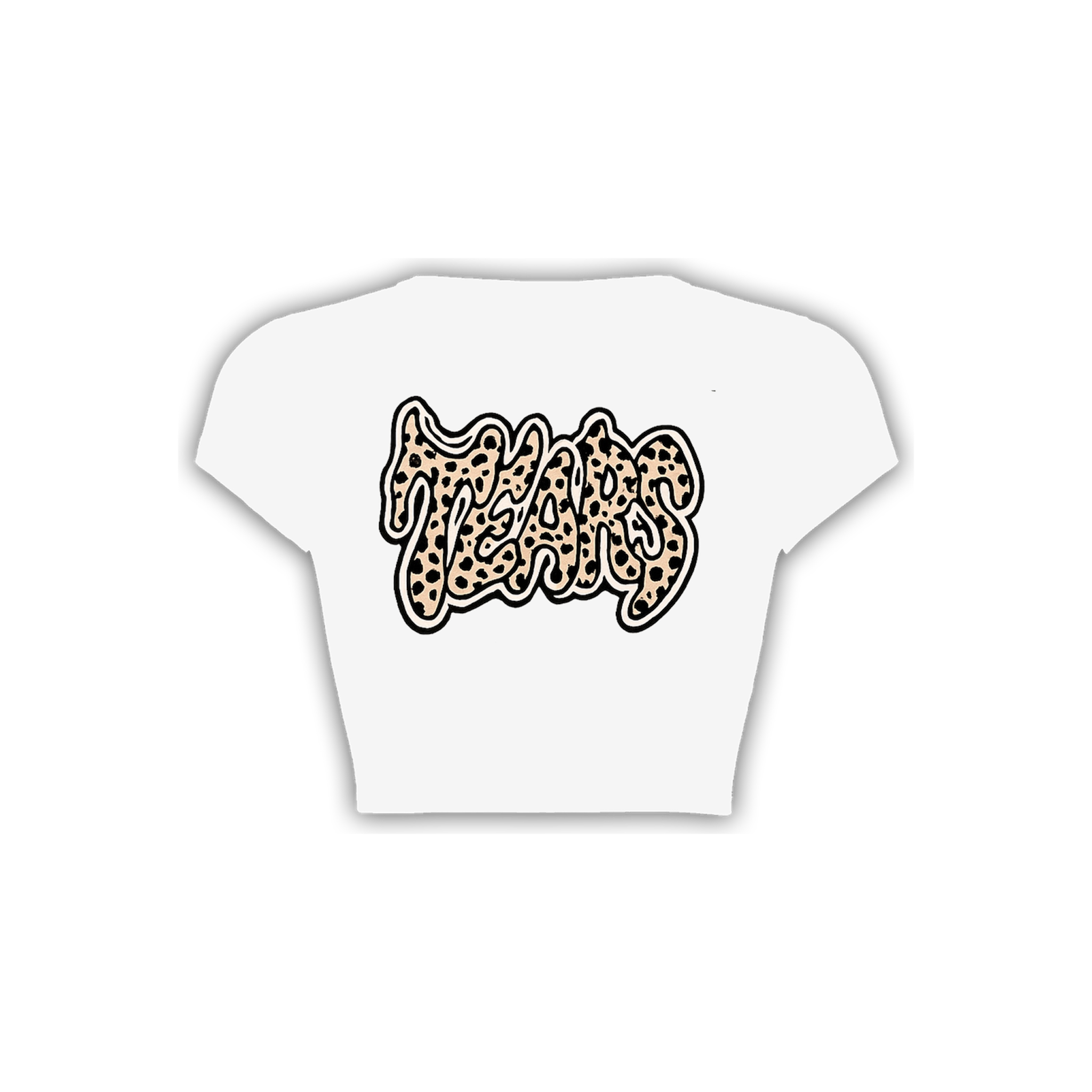 CHEETAH PRINT WOMENS CROP TOP (WHITE)