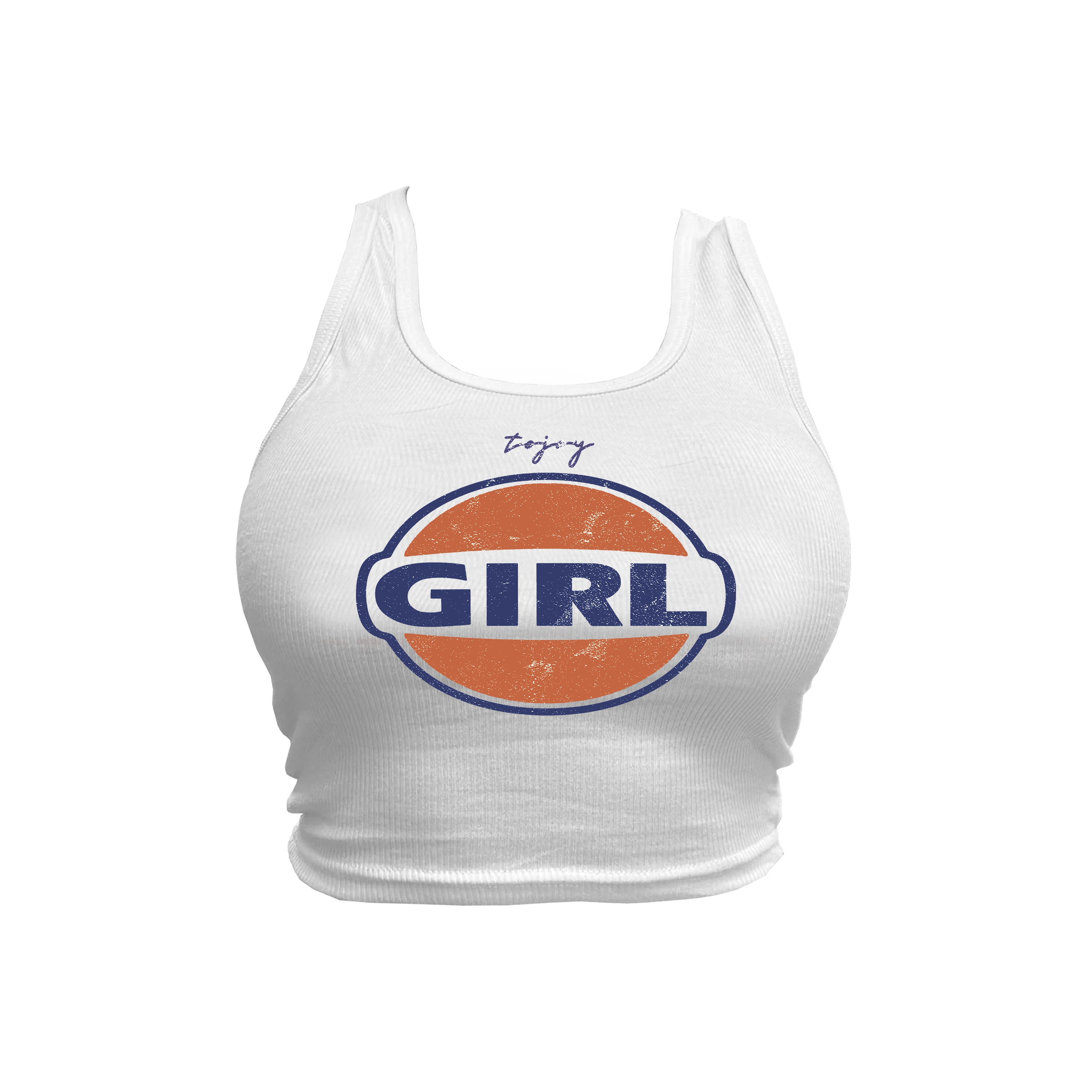 TOJOY GIRL RIB CROP TANK (WHITE)
