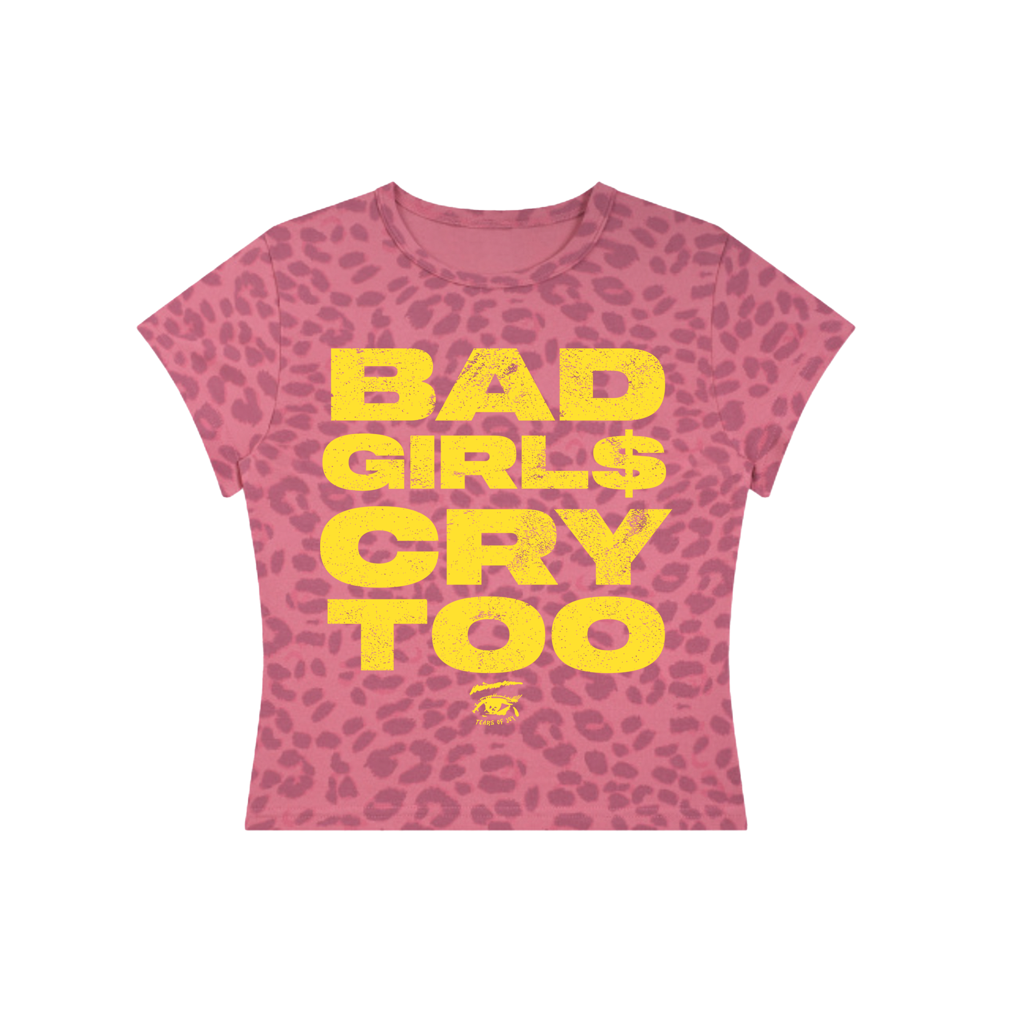 BAD GIRL$ CRY TOO Crop (pink leopard)
