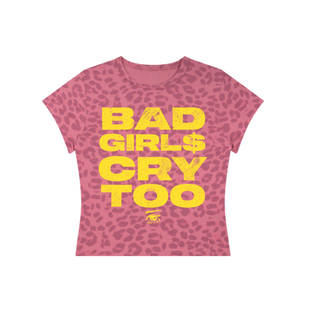 BAD GIRL$ CRY TOO Crop (pink leopard)