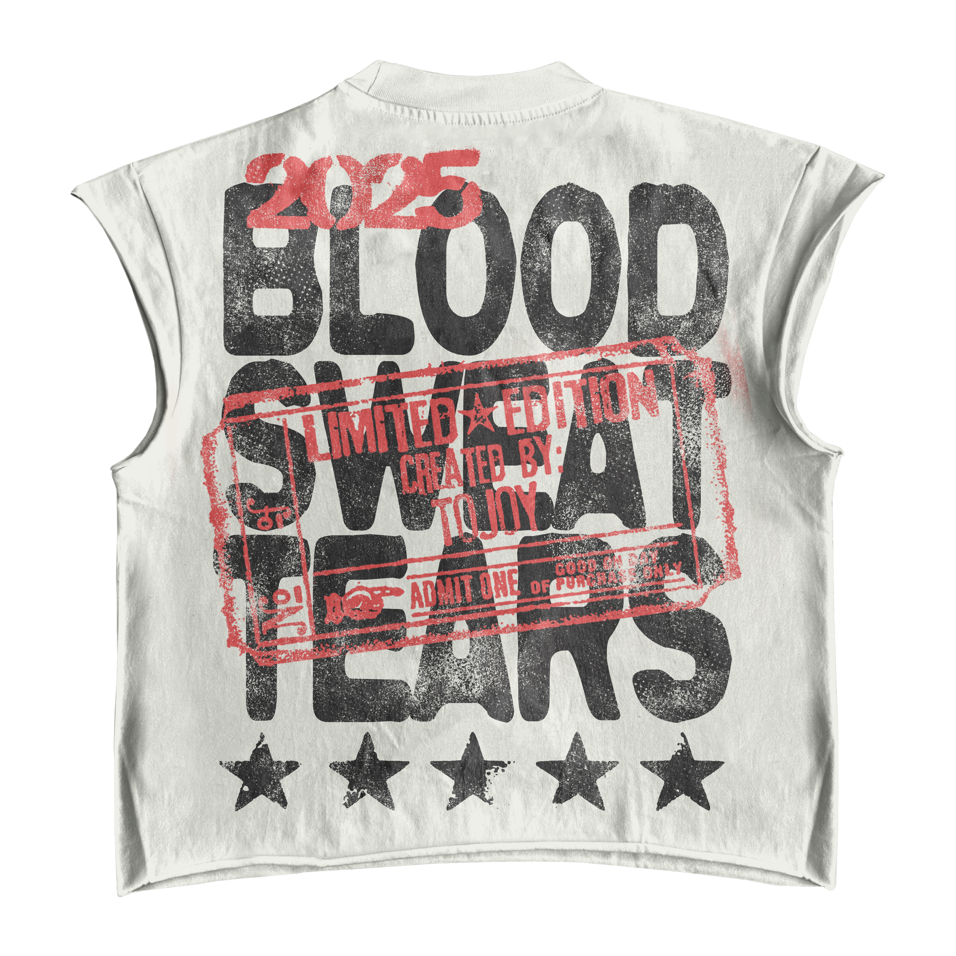 BLOOD SWEAT & TEARS OFF WHITE TANK