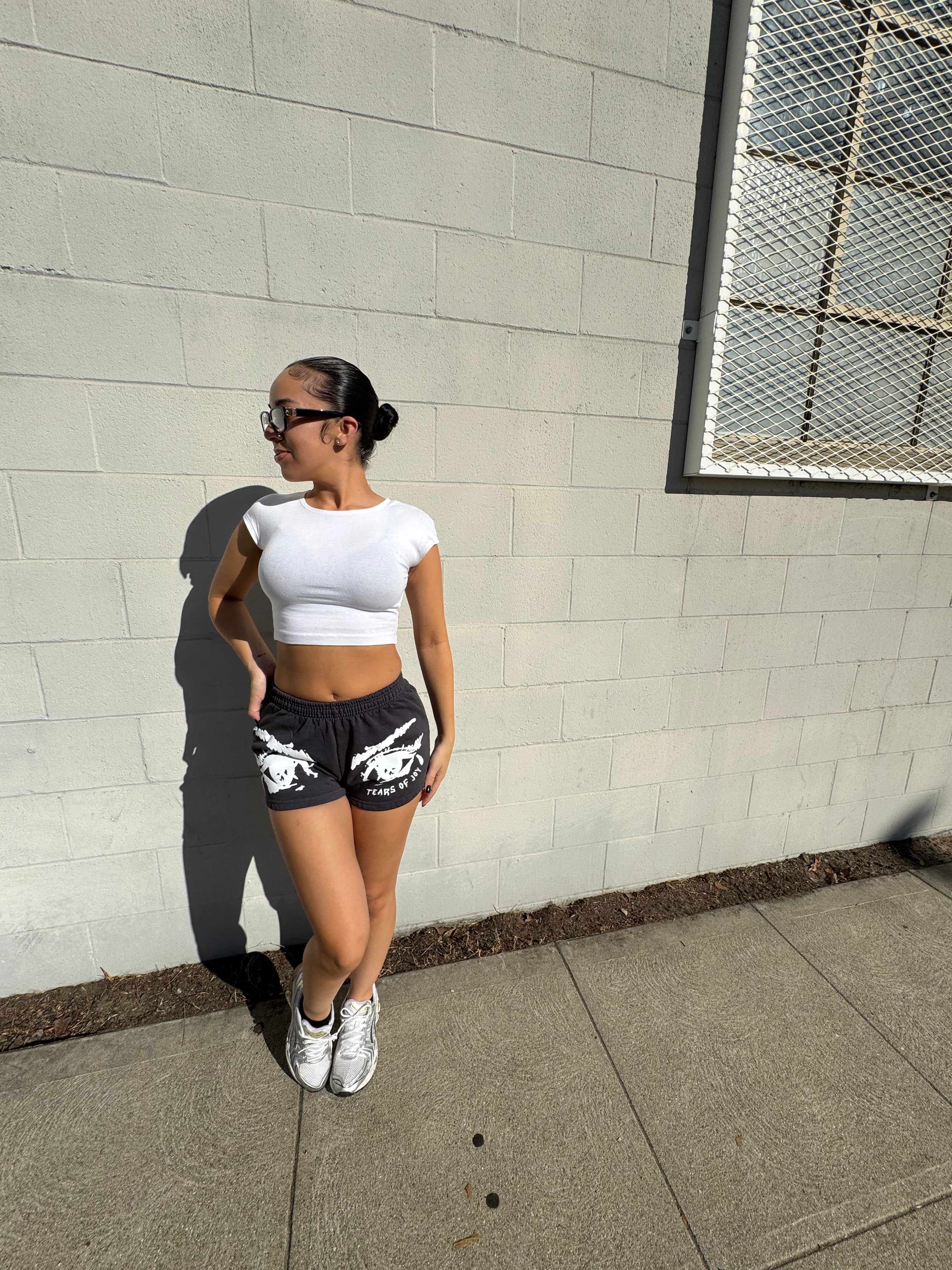 TOJOY WMNS GRMNT DYE SHORTS (VINTAGE GREY)