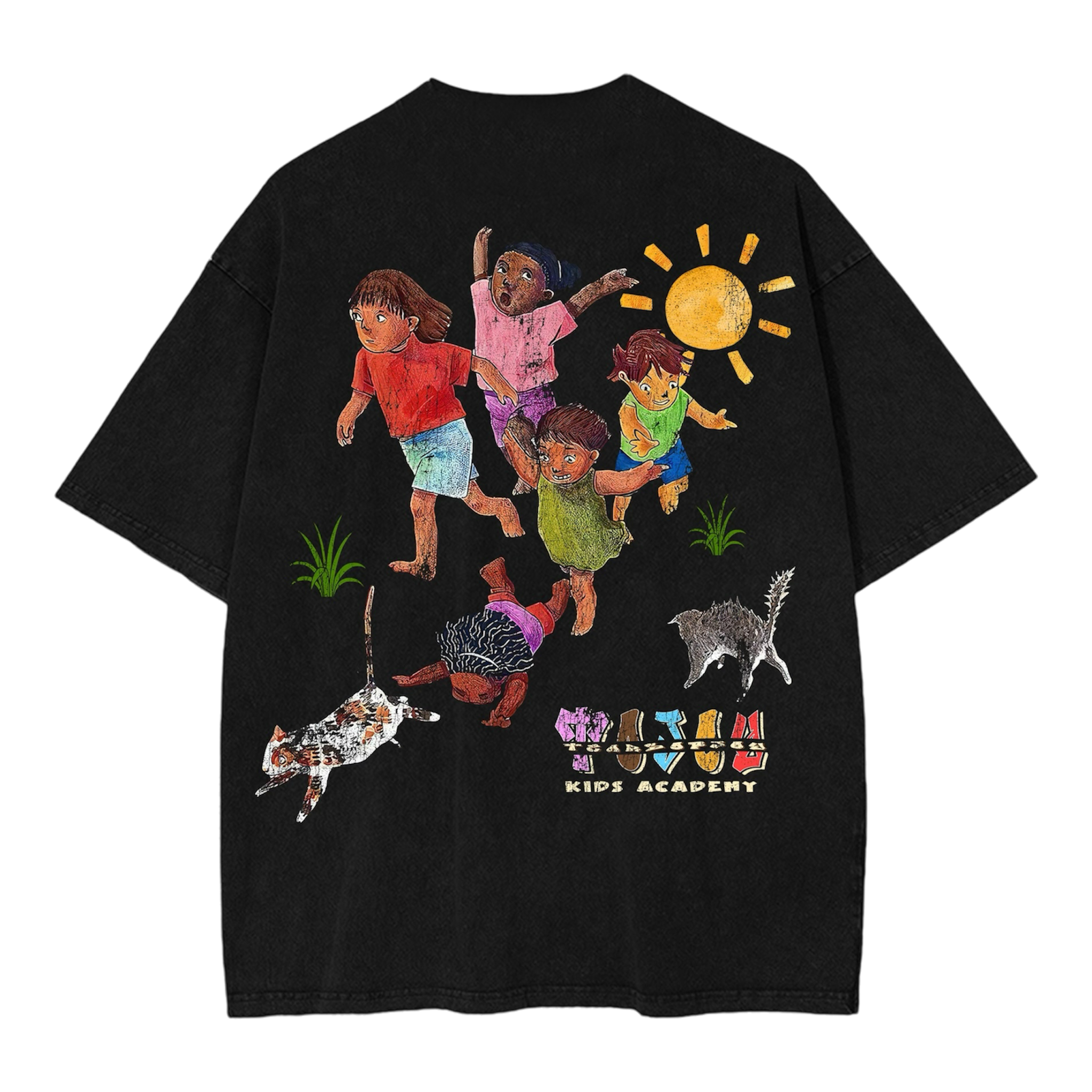 TEARS ACADEMY T-SHIRT (FADED BLACK)