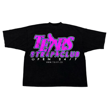TEARS STRIP CLUB BLACK T-SHIRT