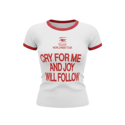 001219 CRY FOR ME RINGER TEE