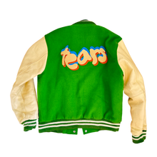 Load image into Gallery viewer, TOJOY LEATHER VARSITY JACKET - KELLY GREEN
