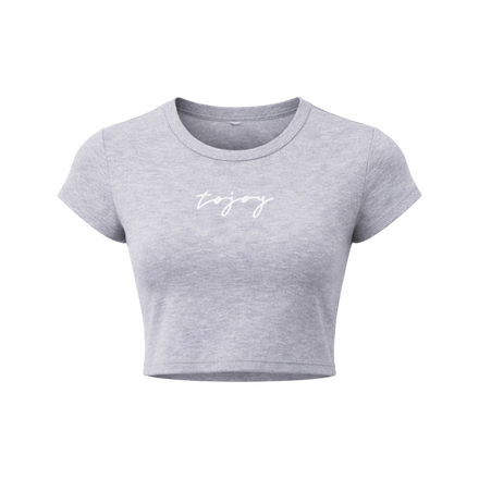 TOJOY COZY GREY CROP TOP