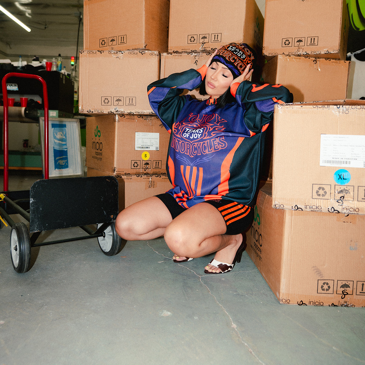 {tojoy motors} biker shorts