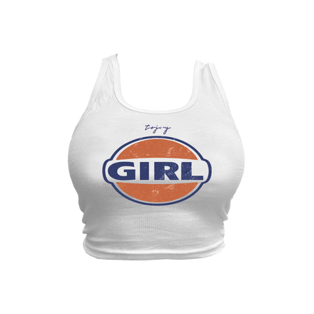TOJOY GIRL RIB CROP TANK (WHITE)