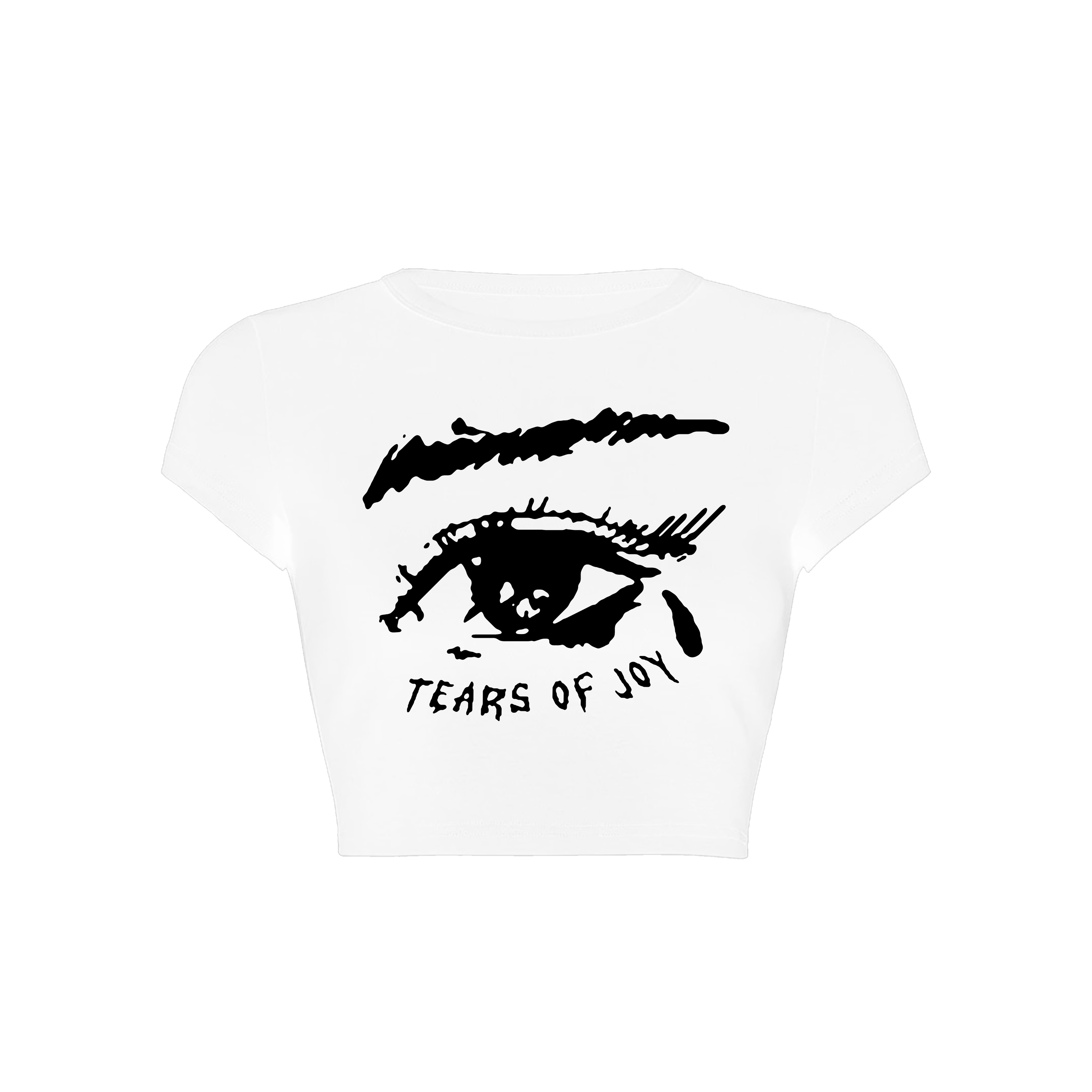 TOJOY LOGO CROP WOMENS BABY TEE (WHITE)