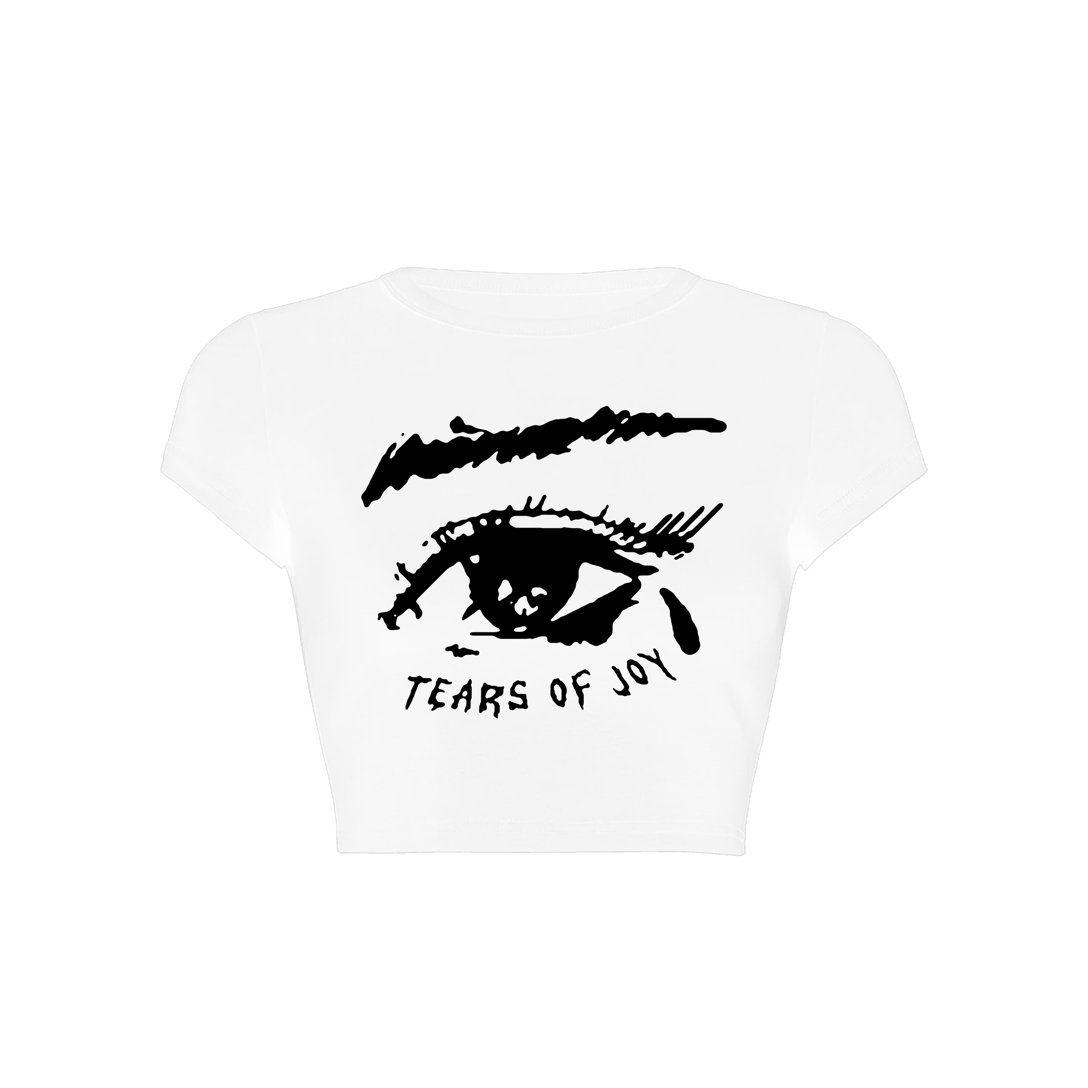 TOJOY LOGO CROP WOMENS BABY TEE (WHITE)