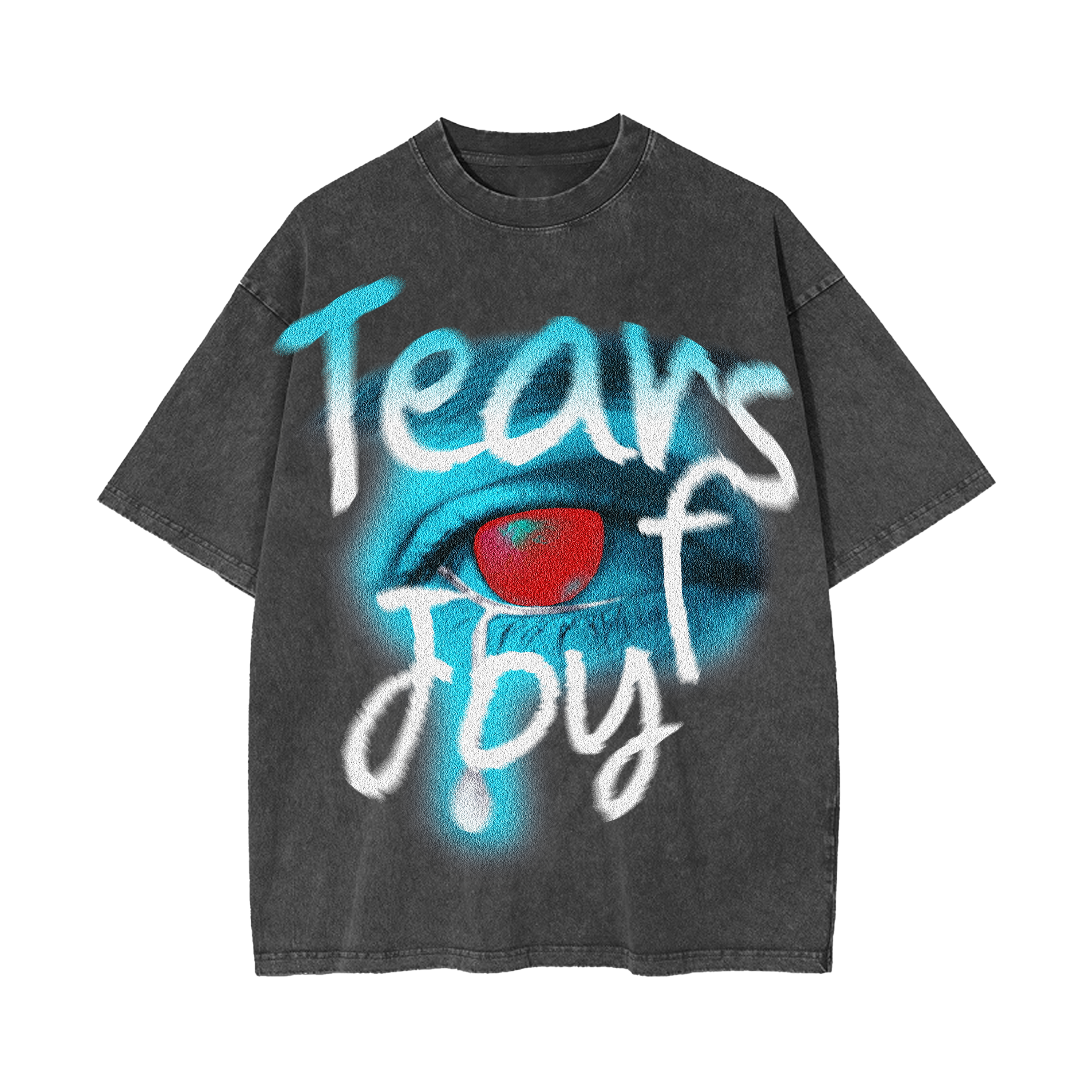 TEAR DROP T-SHIRT - VINTAGE GREY