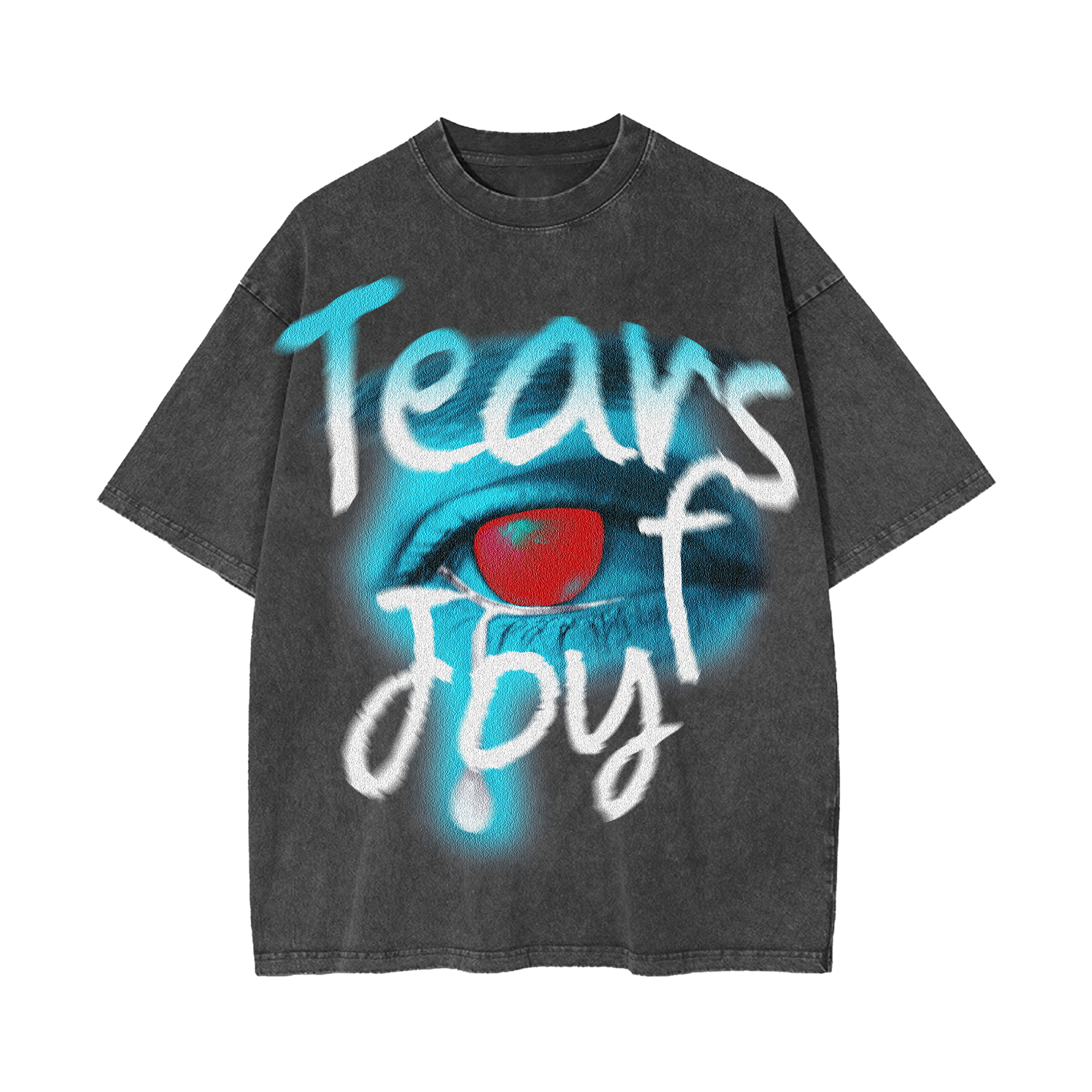 TEAR DROP T-SHIRT - VINTAGE GREY