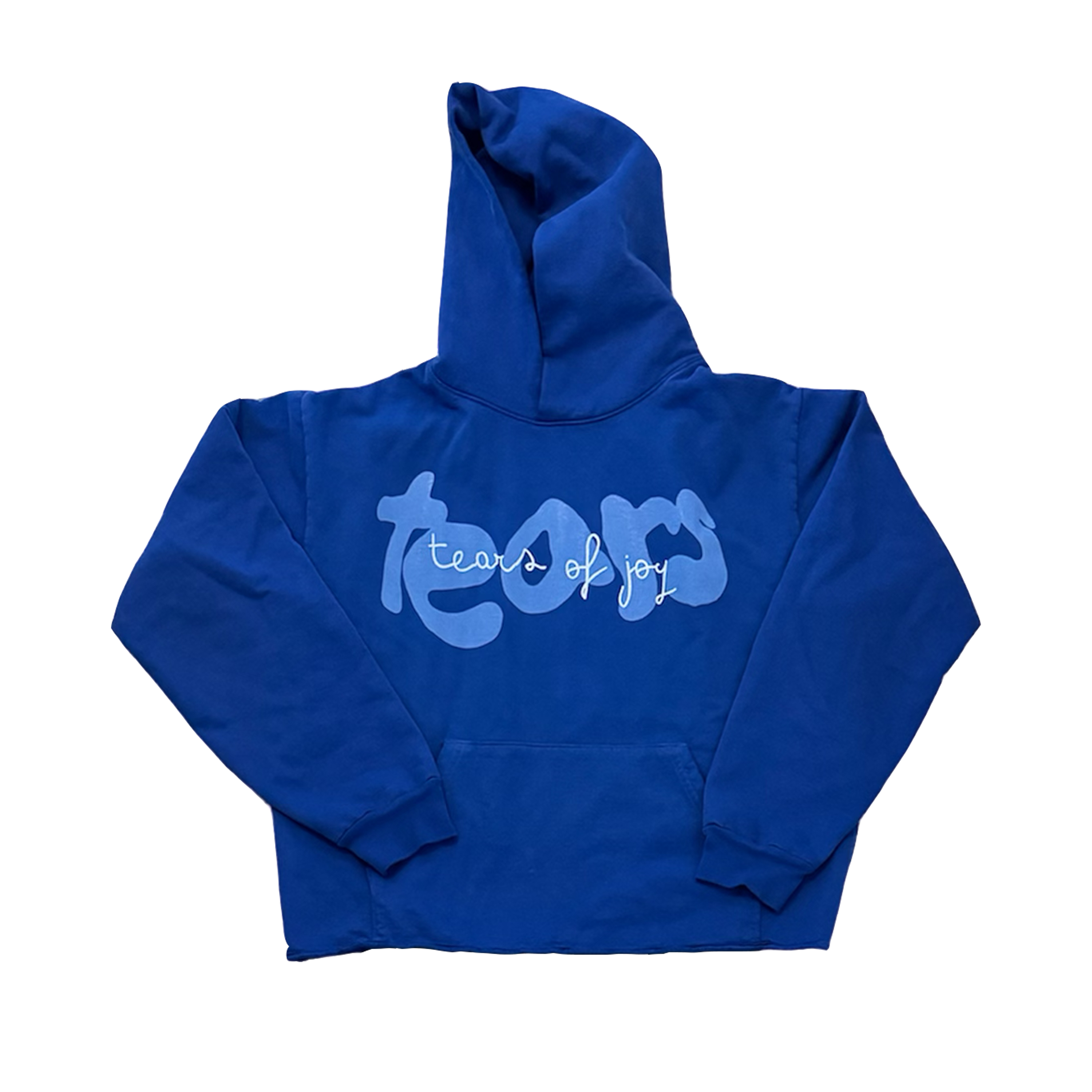 TEARS PURE FORM CROPPED HOODIE - TEAR BLUE