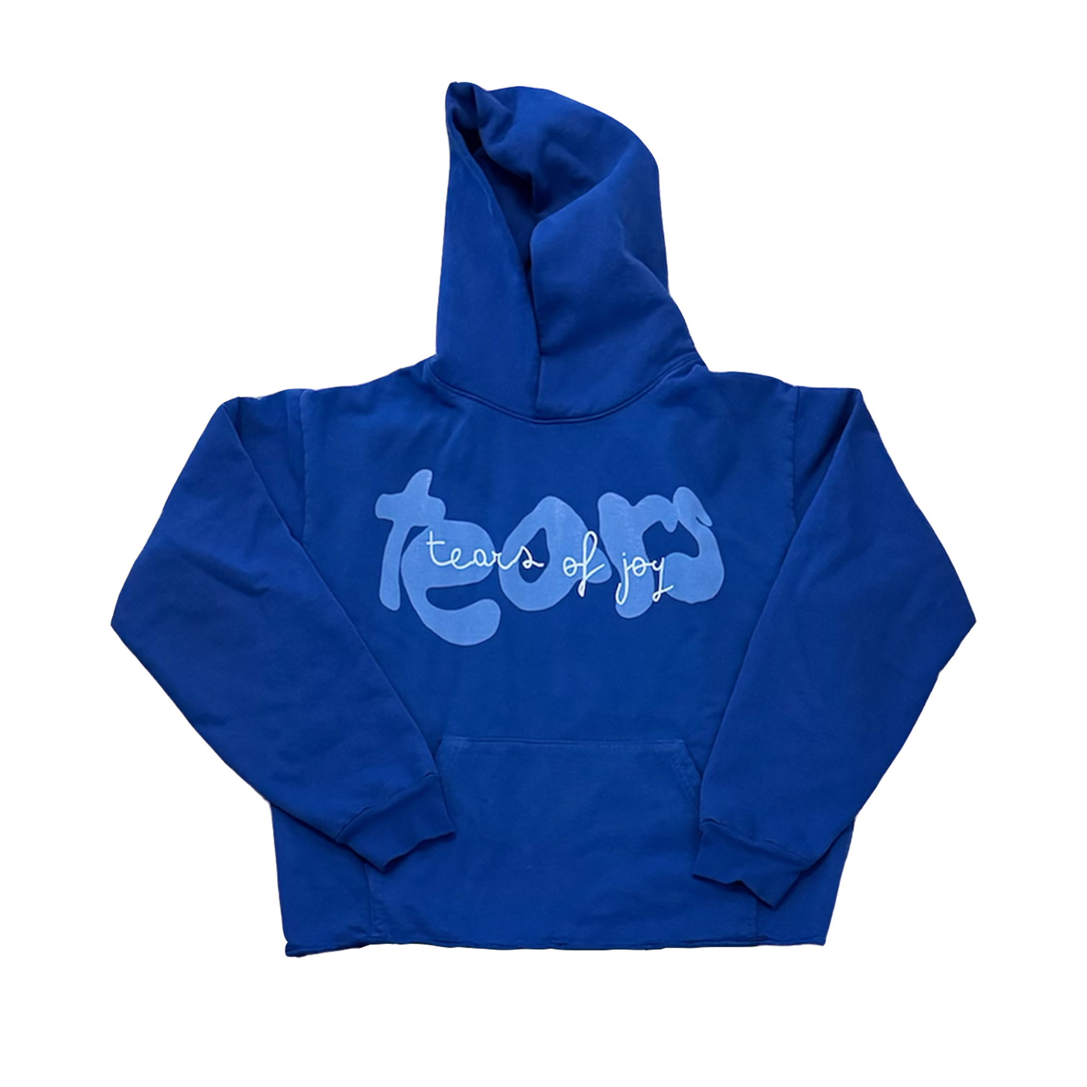 TEARS PURE FORM CROPPED HOODIE - TEAR BLUE